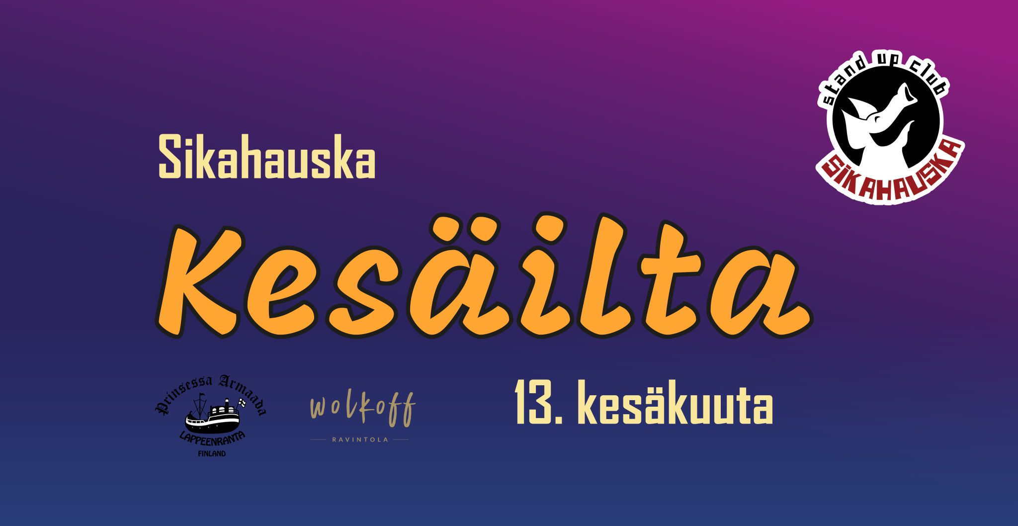 Sikahauska kesäilta - mainos