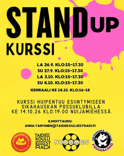 Sikahauska stand up kurssi